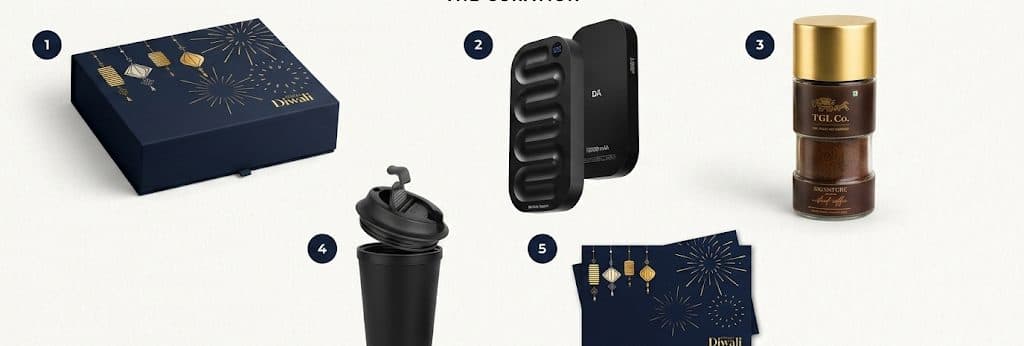 Everything inside Recharge Gift Box, laid out