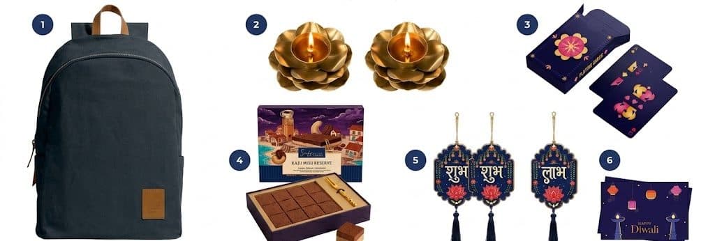 Everything inside Carried Forward Gifting, laid out